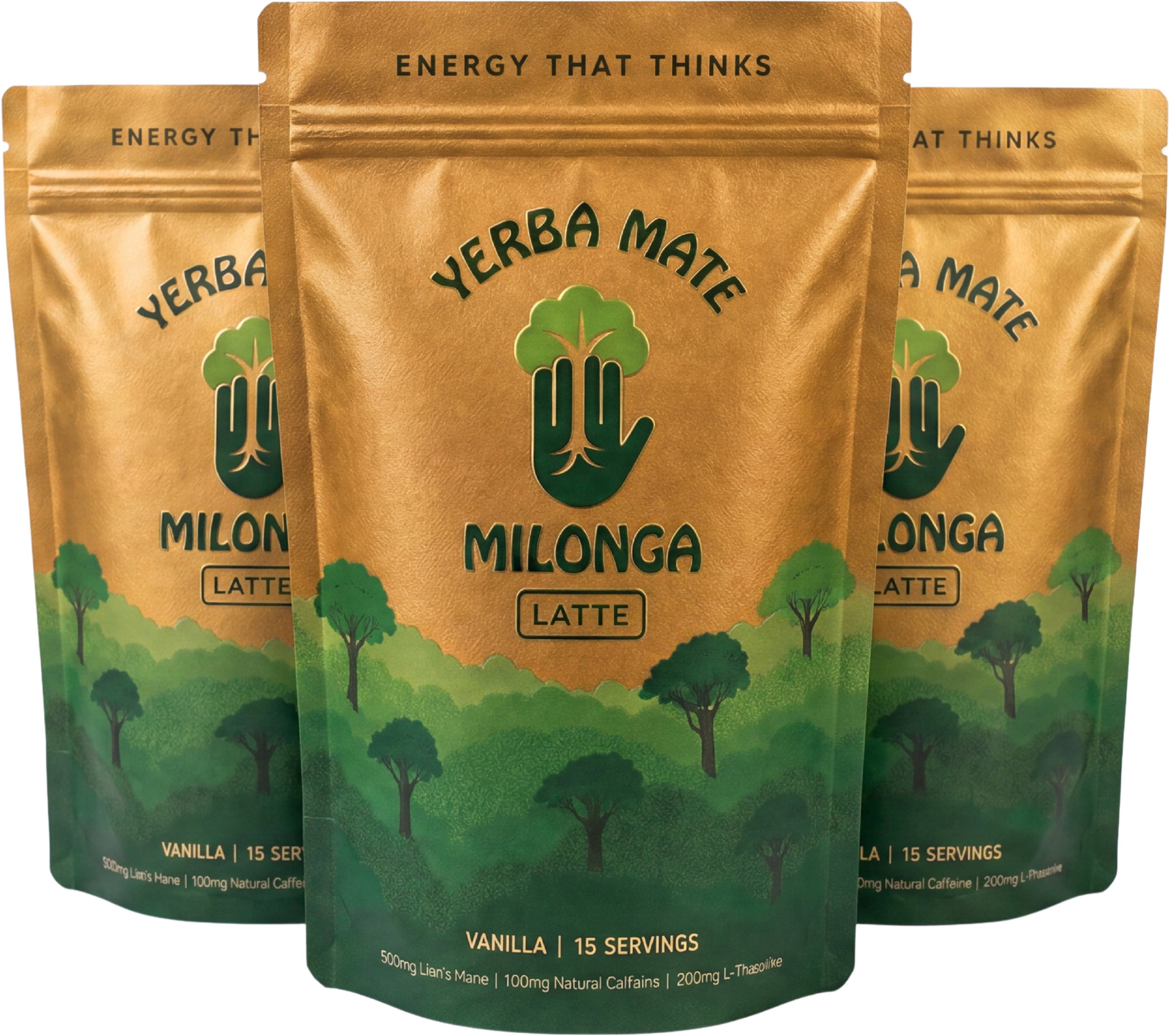 Three bags of Milonga Mate Latte